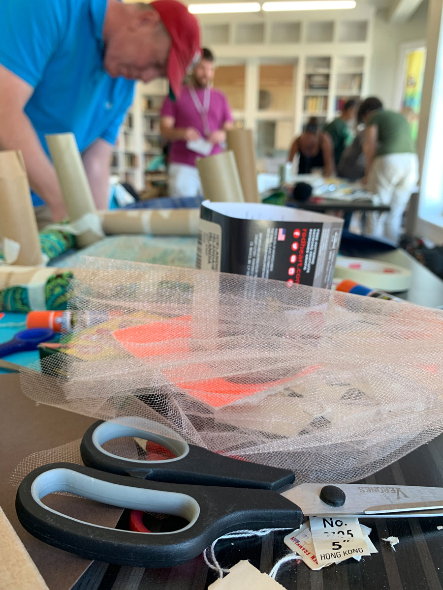 A photo of art supplies from a professional development program